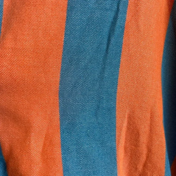 Marrakshi Life Striped Blue and Orange Maxi Dress with Hat